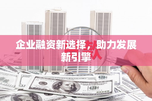 康乐企业融资新选择，助力发展新引擎