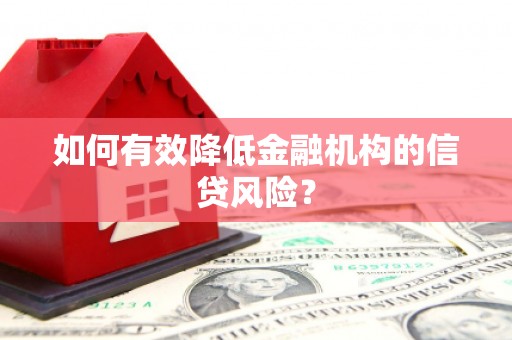 康乐如何有效降低金融机构的信贷风险？
