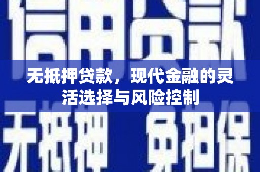 康乐无抵押贷款，现代金融的灵活选择与风险控制