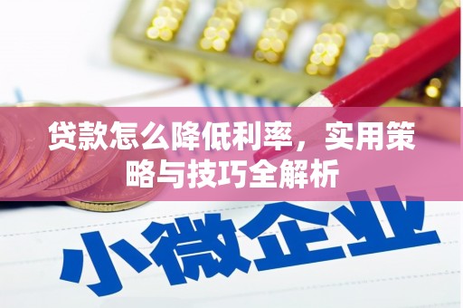 康乐贷款怎么降低利率，实用策略与技巧全解析